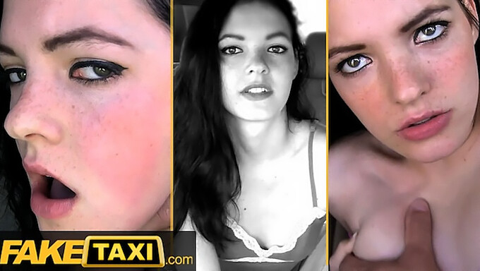 Anie Darling Con Cara Fresca Disfruta De Un Viaje Salvaje En Un Taxi Falso